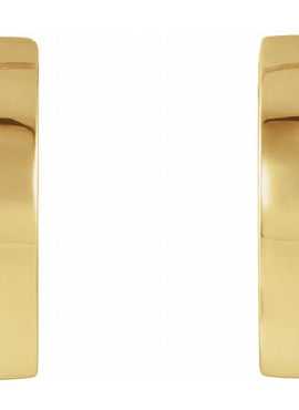14K Yellow Gold Hinged 16.5 mm Hoop Earring