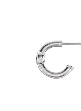 14K White Gold 1/5 CTW  Natural Diamond Huggie Hoop Earrings