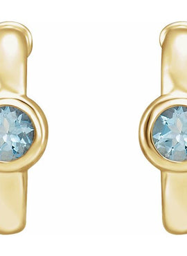 14K White Gold 1/5 CTW  Natural Diamond Huggie Hoop Earrings