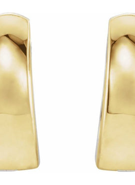 14K Yellow/White Gold Hinged 10.25 mm Hoop Earring