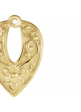 14K White Gold Floral-Inspired Earring Jackets