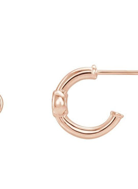 14K White Gold 1/5 CTW  Natural Diamond Huggie Hoop Earrings