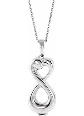 10K White Gold Infinite Love Ash Holder 18