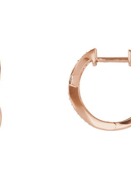 14K Yellow Gold 1/5 CTW Natural Diamond Infinity-Inspired 15.8 mm Hoop Earrings