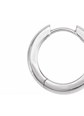 14K Rose Gold Hinged 14 mm Hoop Earrings
