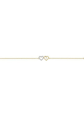 10K Yellow Gold .07 CTW Natural Diamond Double Heart 6-7