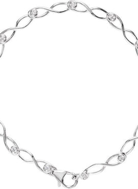 14K White Gold 1/8 CTW Natural Diamond Link 7