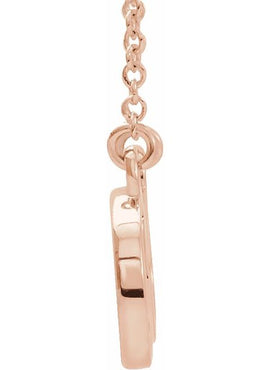 14K Rose Gold 27.5x8.4 mm Infinity-Inspired Love 17