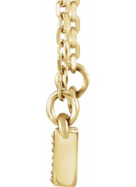 14K White Gold .06 CTW Natural Diamond Bar 16-18