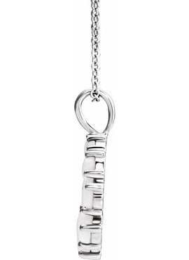 14K White Gold Natural White Opal Halo-Style Pendant