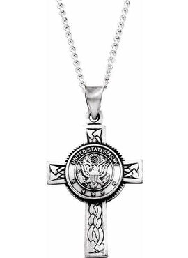 Sterling Silver U.S. Army Cross 24