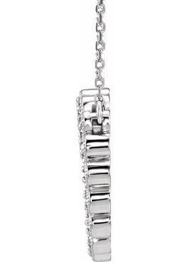 14K White Gold 1/5 CTW Natural Diamond Circle 16-18