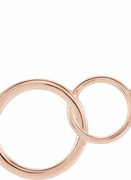 14K White Gold Interlocking Circle 16-18