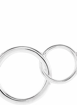 14K White Gold Interlocking Circle 16-18