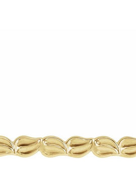 14K White Gold Leaf Bar 16-18