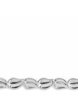 14K White Gold Leaf Bar 16-18