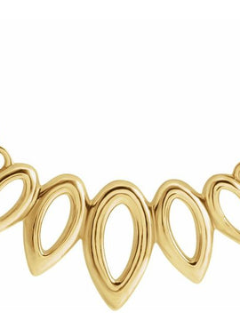 14K White Gold Leaf 16-18