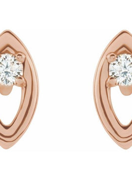 14K White Gold .05 CTW Natural Diamond Solitaire Earrings