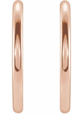 14K White Gold Vintage-Inspired 20 mm Hoop Earrings