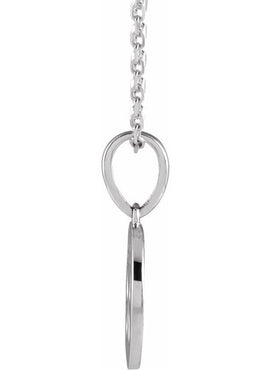 14K White Gold Youth Butterfly Disc 15