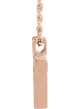 14K White Gold Petite Cross Slide Pendant