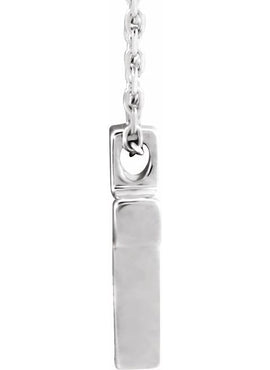 14K White Gold Petite Cross Slide Pendant