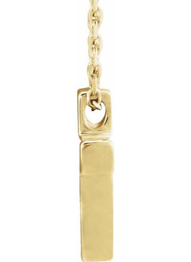 14K White Gold Petite Cross Slide Pendant