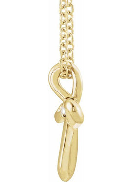 14K White Gold .015 CTW Natural Diamond Cross Pendant
