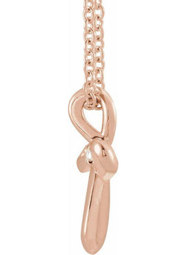14K White Gold .015 CTW Natural Diamond Cross Pendant