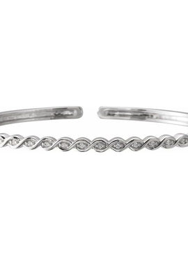 14K Yellow Gold 1/6 CTW Natural Diamond Stackable Bangle 7