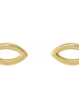 14K Yellow Gold Geometric Earring