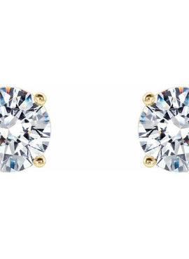 14K Yellow Gold 1/5 CTW Lab-Grown Diamond 4-Prong Stud Earrings