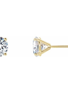 14K Yellow Gold 1/5 CTW Lab-Grown Diamond 4-Prong Stud Earrings