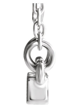 14K White Gold 1/10 CTW Natural Diamond Bar 16-18