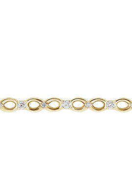 14K White Gold .08 CTW Natural Diamond Infinity-Inspired Bar 16-18