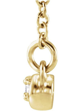 14K White Gold .08 CTW Natural Diamond Infinity-Inspired Bar 16-18