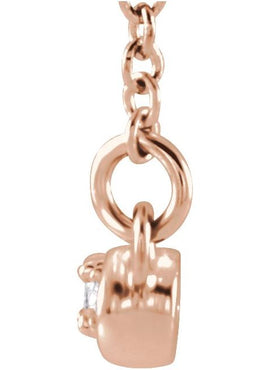 14K White Gold .08 CTW Natural Diamond Infinity-Inspired Bar 16-18