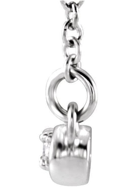 14K White Gold .08 CTW Natural Diamond Infinity-Inspired Bar 16-18