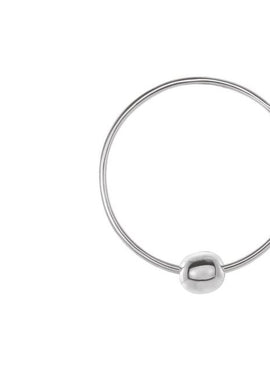 14K Yellow Gold Youth Bead Hoop Earrings