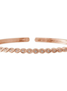 14K Yellow Gold 1/6 CTW Natural Diamond Stackable Bangle 7