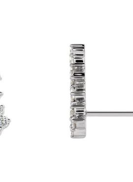 14K White Gold 1/3 CTW Natural Diamond Ear Climbers