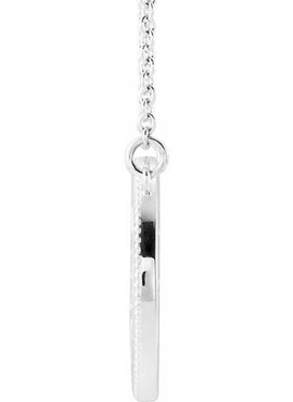14K White Gold Milgrain Sun 16-18