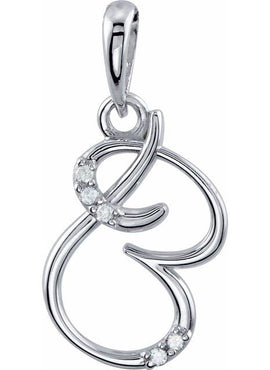 14K Yellow Gold .025 CTW Natural Diamond Initial A Pendant