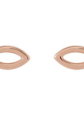14K Yellow Gold Geometric Earring