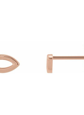 14K Yellow Gold Geometric Earring