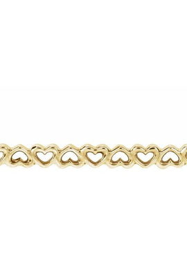 14K White Gold Heart Bar 16-18