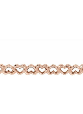 14K White Gold Heart Bar 16-18