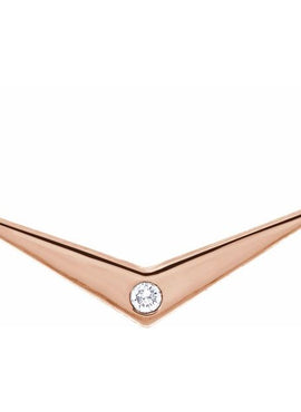 14K White Gold .03 CTW Natural Diamond V 18