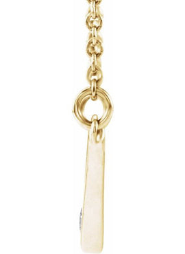 14K White Gold .03 CTW Natural Diamond V 18