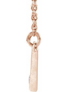 14K White Gold .03 CTW Natural Diamond V 18